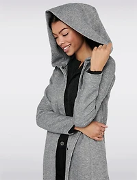 Manteau Léger à Coupe Droite avec Capuche, Poches & Fermeture Éclair par Only