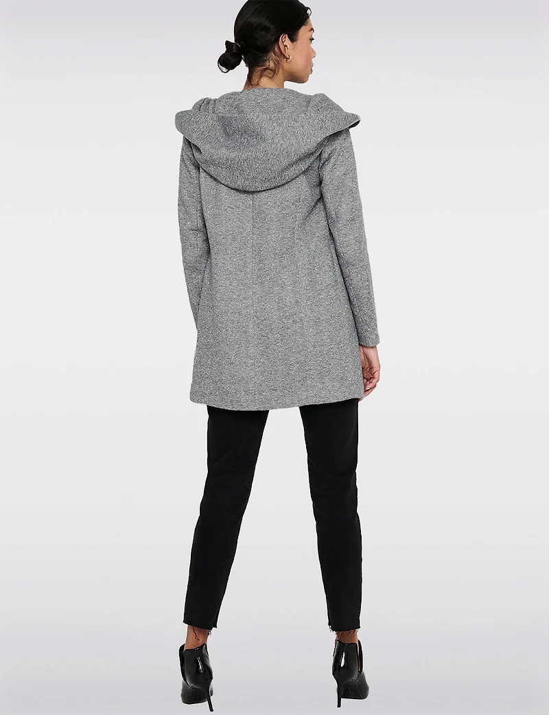 Manteau Léger à Coupe Droite avec Capuche, Poches & Fermeture Éclair par Only