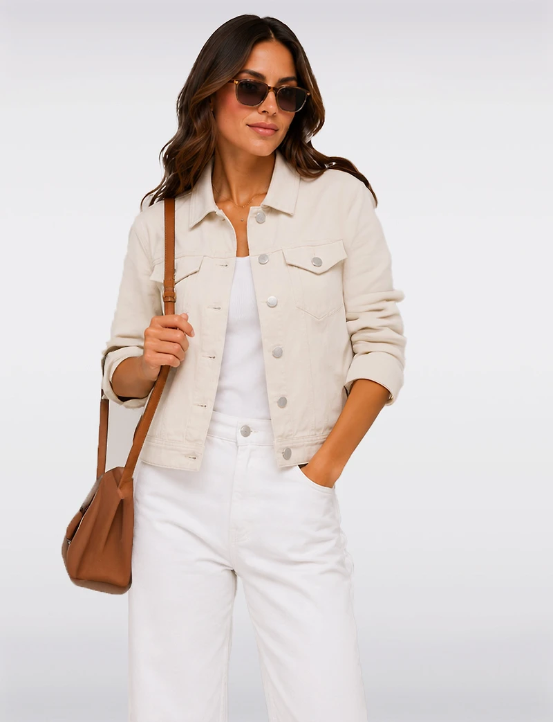 Veste en Denim Pastel | Style Jean Coupe Courte & Ajustée par Only