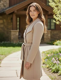 Blazer Coupe Droite Devant Ouvert Taille Ceinturée Grand Col & Poches Par Only