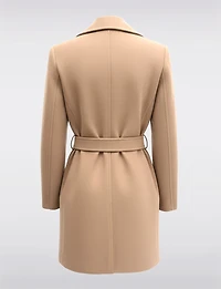 Blazer Coupe Droite Devant Ouvert Taille Ceinturée Grand Col & Poches Par Only