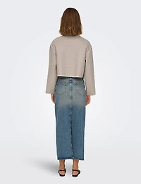 Veste Courte Tendance Vegan à Détails De Coutures Chic Blanc Cassé par Only