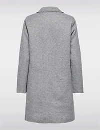 Manteau Mi-Long en Mélange de Coton À Boutonnage Simple & Col Revers par Only