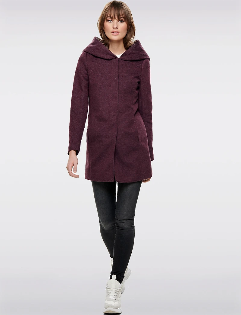 Veste Capuche Zip Boxing Day par Only | Manteaux