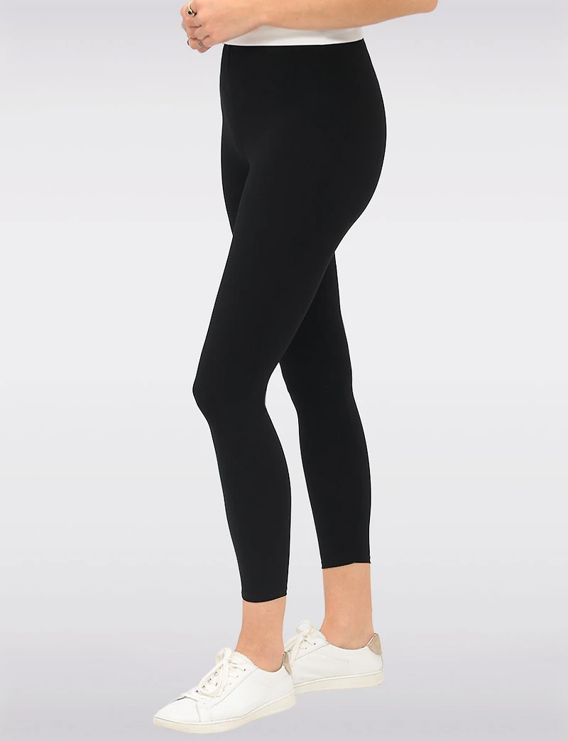 Legging-Pantalon Extensible Taille Haute Ultra-Confort à Enfiler Perle
