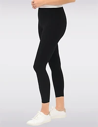 Legging-Pantalon Extensible Taille Haute Ultra-Confort à Enfiler Perle
