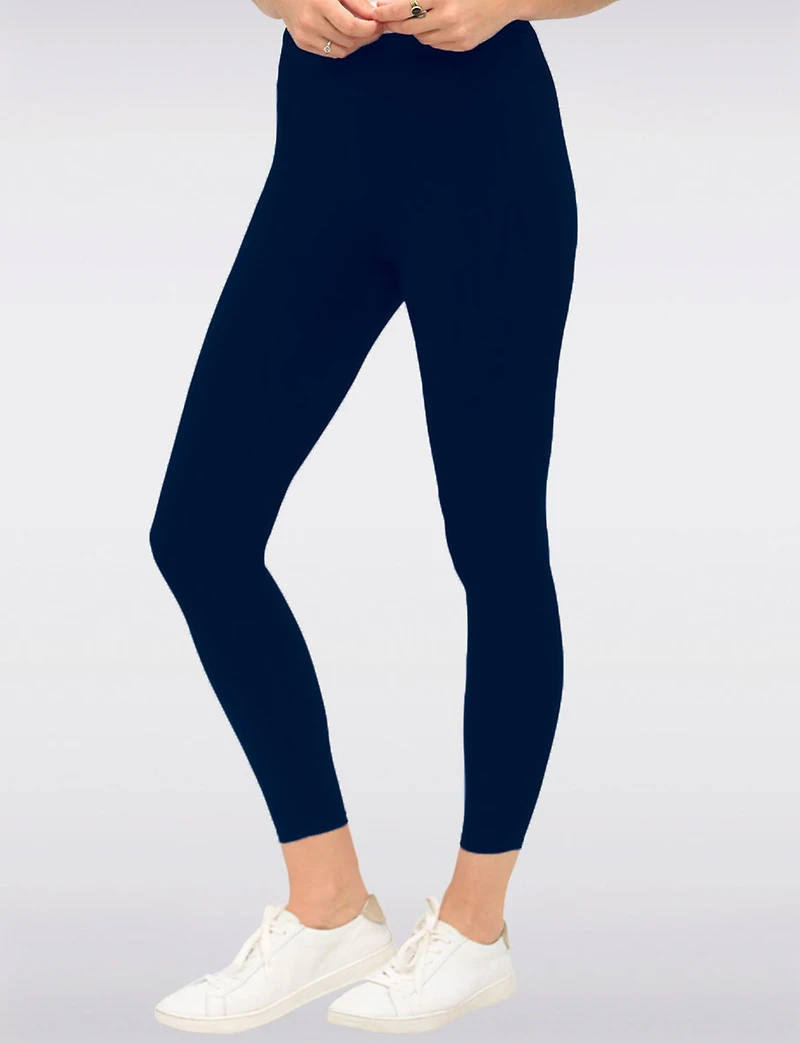 Legging-Pantalon Extensible Taille Haute Ultra-Confort à Enfiler Perle