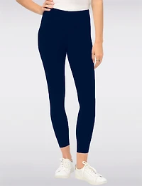 Legging-Pantalon Extensible Taille Haute Ultra-Confort à Enfiler Perle