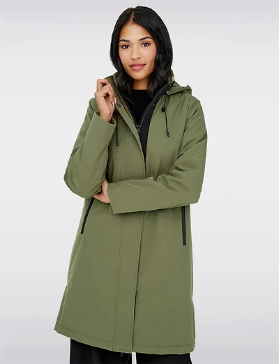 Parka Chic Oversize Résistant À L'eau Et Au Vent Avec Capuche Amovible Par Only