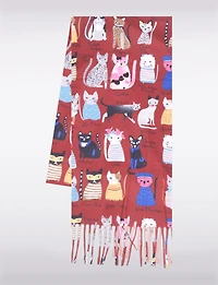 Foulard Écharpe Tricot Chat Boxing day Deals par Saki | Manteaux Manteaux