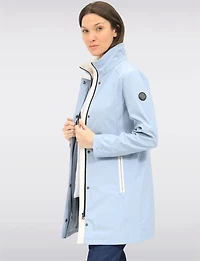 Manteau Imperméable en Végan Breathe-Tech® Avec Détail à Carreaux par Saki