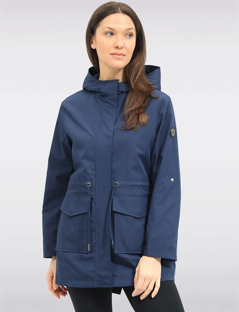 Veste-Parka Longue Chic Imperméable Breathe-Tech® avec Capuche par Saki