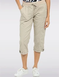 Capri en Sergé à Enfiler Avec Taille Ajustable et Poches par Dash