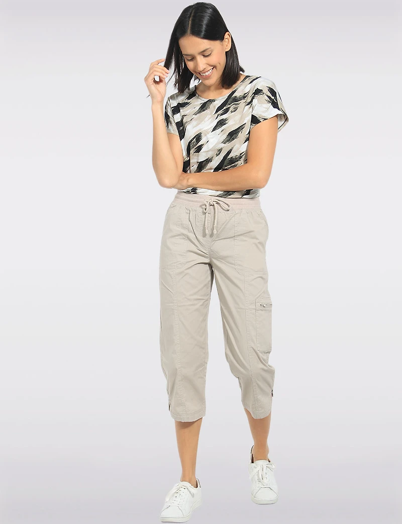 Capri Cargo Court Léger  Enfiler Avec Taille Mi-haute par Dash