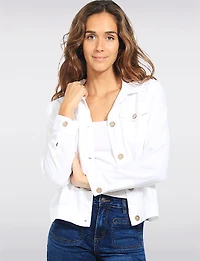 Veste Coupe Camionneur Légère en Mélange de Lin Uni avec Poches Par Dash