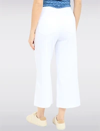 Pantalon Capri Évasé Jambes Larges Extensible Sans Fermeture Éclair Par Compli K