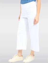 Pantalon Capri Évasé Jambes Larges Extensible Sans Fermeture Éclair Par Compli K