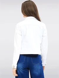Veste en Denim Moderne Extensible | Boutons Décoratifs & Coupe Ajustée par Orly