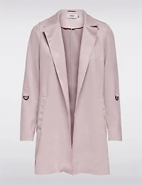 Long Gilet-Manteau en Suède Vegan Ultra-Doux avec Poignets Ajustables par Only