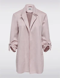 Long Gilet-Manteau en Suède Vegan Ultra-Doux avec Poignets Ajustables par Only