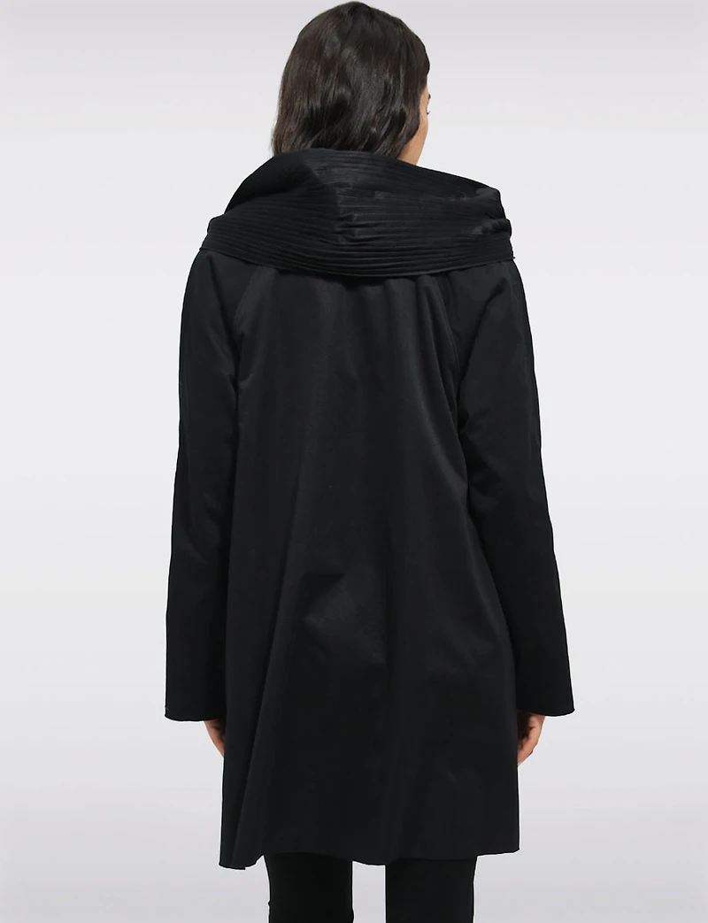 Veste Imperméable Réversible à Motif Floral Capuche Accordéon & Coupe Légère