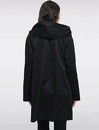 Veste Imperméable Réversible à Motif Floral Capuche Accordéon & Coupe Légère