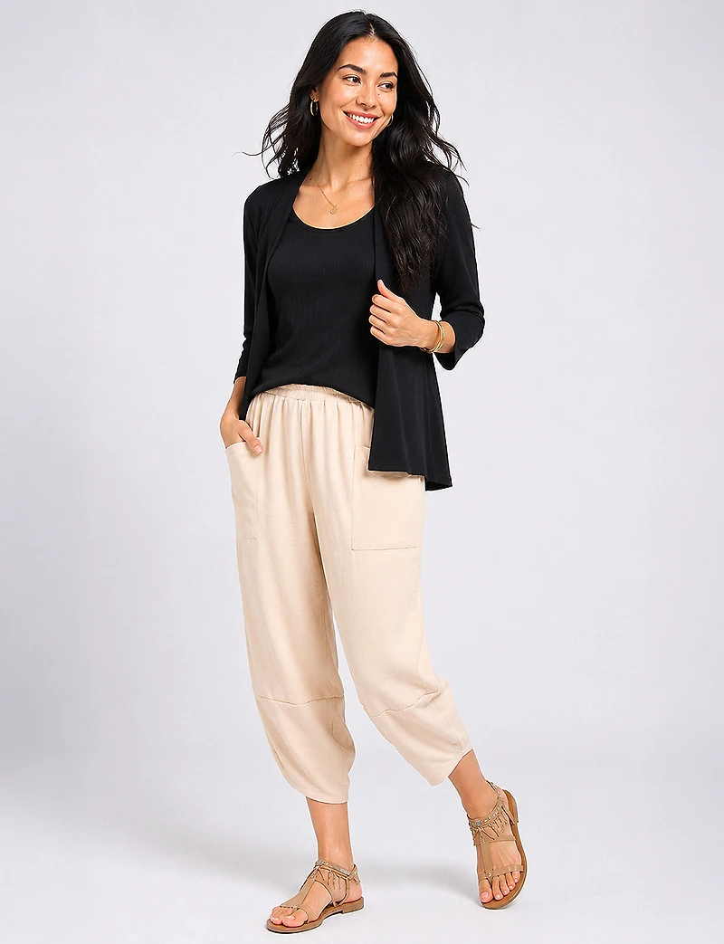 Cardigan Léger et Fluid Ouvert à Manches 3/4 -Tricot Doux & Polyvalent par Perle
