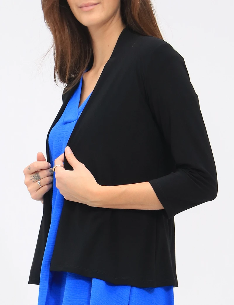 Cardigan Léger et Fluid Ouvert à Manches 3/4 -Tricot Doux & Polyvalent par Perle