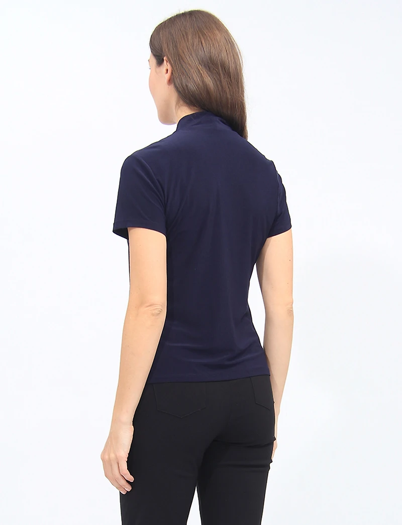 Cardigan Léger et Fluide Ouvert Devant à Manches Courtes Style Multicouche Perle