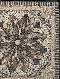 Foulard Carré Léger en Mousseline à Motif Mosaïque Rustique – Style Polyvalent