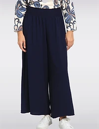Pantalon Large Fluide avec Effet Froissé & Taille Élastique par Froccella