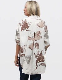 Chemisier Chic à Manches 3/4 Imprimé Abstrait & Coupe Décontractée par Froccella