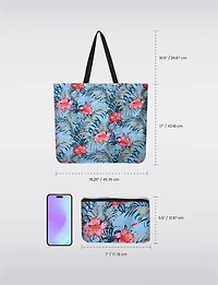 Sac Tote Pliable Réutilisable Motif Marguerites Vert | Léger, Recyclé & Compact