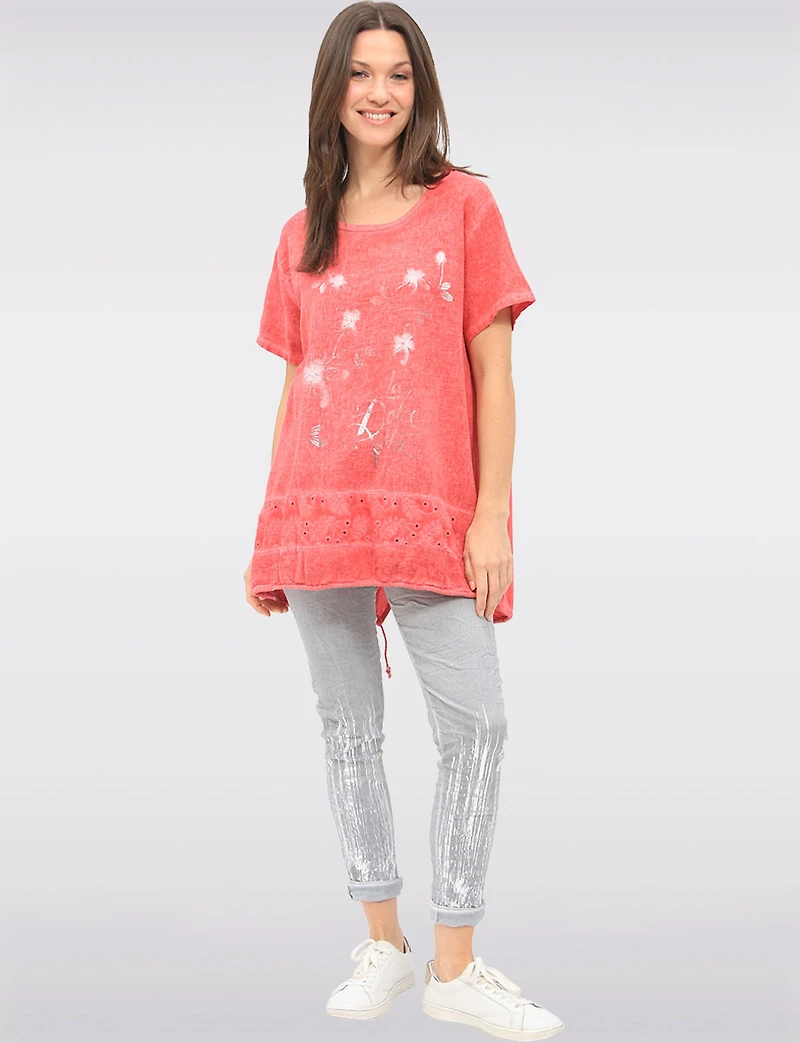 Pantalon Ajusté Froissé à Taille Réglable & Détails Métallisés par Froccella