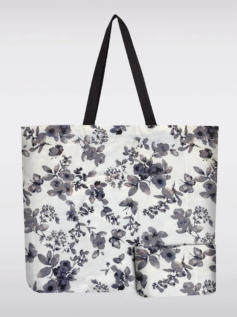 Sac Tote Pliable Réutilisable Motif Papillons Blanc | Léger, Recyclé & Compact