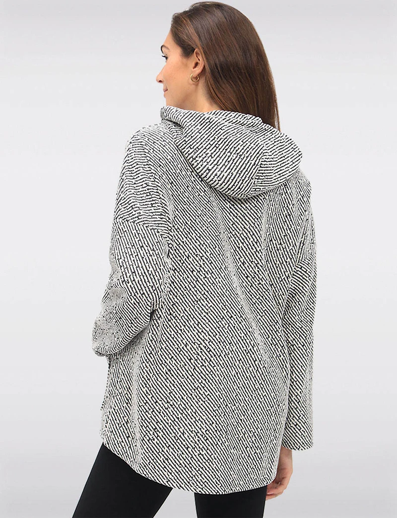 Sweat Polyvalent à Capuche Zippée en Chenille avec Poches Plaquées par Froccella