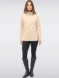 Anorak Réversible à Cordon de Serrage & Capuche Motif Uni-Leopard par Froccella