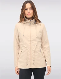 Anorak Réversible à Cordon de Serrage & Capuche Motif Uni-Leopard par Froccella