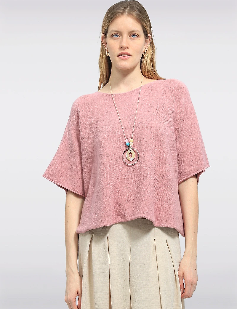 Pull Léger à Manches Courtes | Silhouette Décontractée Coupe Ample par Froccella