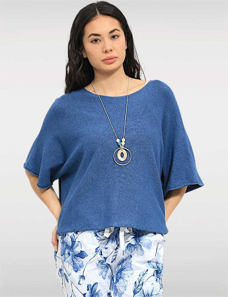 Pull Léger à Manches Courtes | Silhouette Décontractée Coupe Ample par Froccella