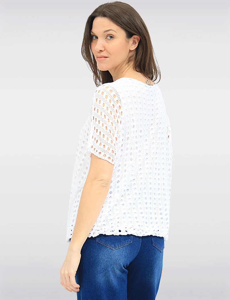 Haut À Manches Courtes En Crochet par Froccella