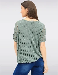 Haut À Manches Courtes En Crochet par Froccella