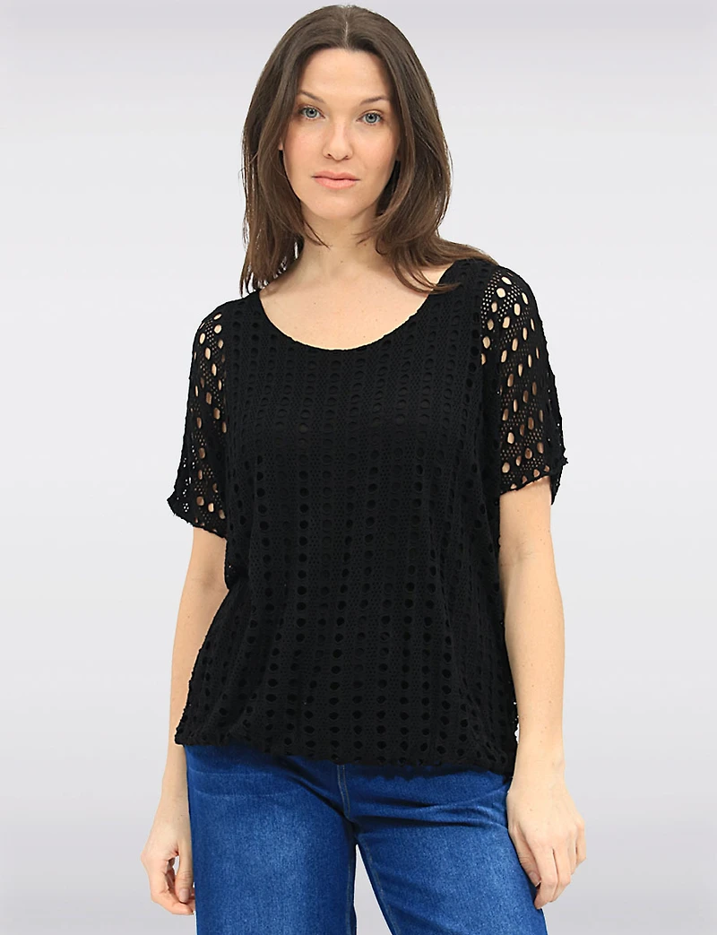 Haut À Manches Courtes En Crochet par Froccella