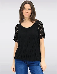 Haut À Manches Courtes En Crochet par Froccella