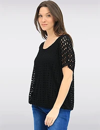Haut À Manches Courtes En Crochet par Froccella