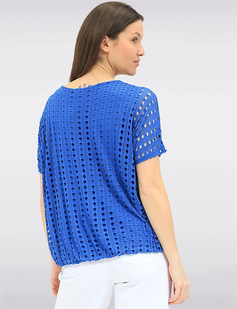 Haut À Manches Courtes En Crochet par Froccella