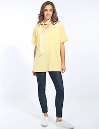 Leggings en Denim Extensible à Taille Élastique -Coupe Ajusté par Perle