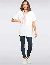 Leggings en Denim Extensible à Taille Élastique -Coupe Ajusté par Perle