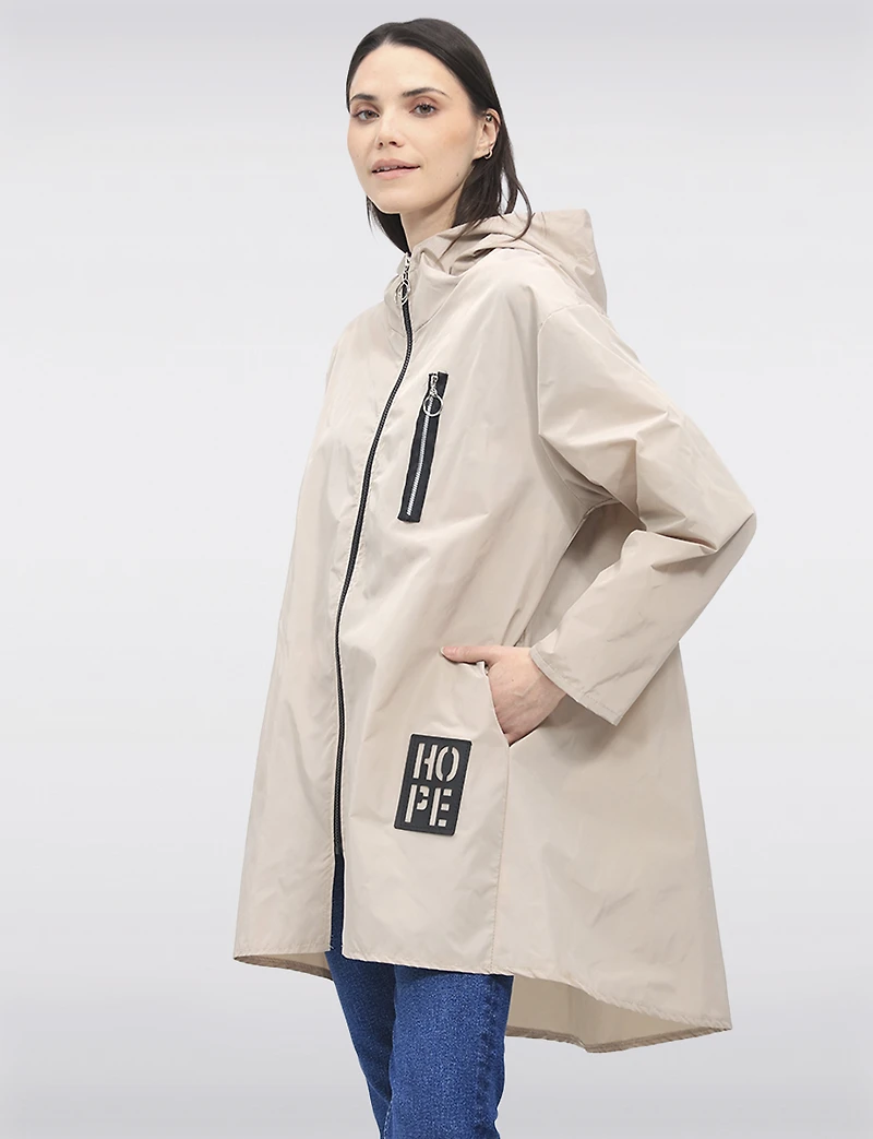 Veste Coupe-vent Ultralégère À Capuche Et Poches Zippées Par Froccella