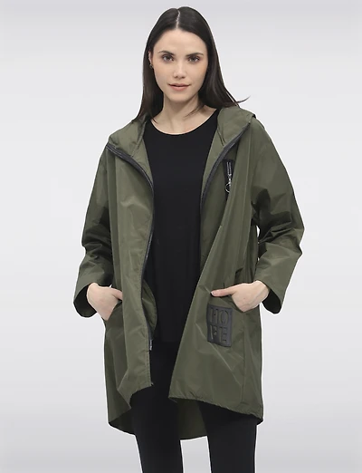 Veste Coupe-vent Ultralégère À Capuche Et Poches Zippées Par Froccella